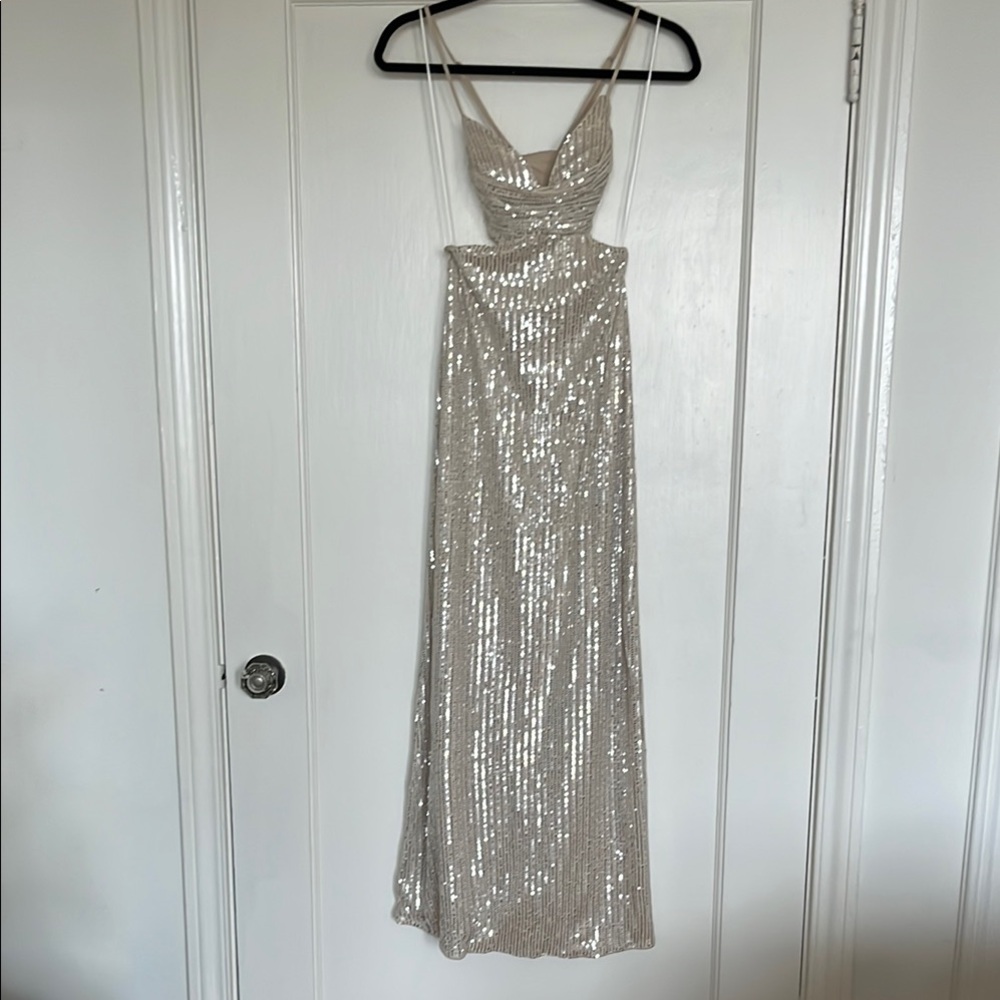 Hello Molly Champagne Sequin Dress